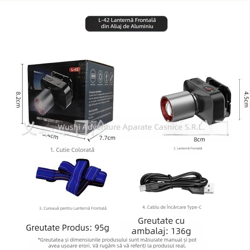 În numele exploziei de lumină puternică, lampă frontală inteligentă cu inducție multifuncțională pentru pescuit nocturn în aer liber, lampă portabilă reîncărcabilă cu rază lungă de acțiune, pentru miner.