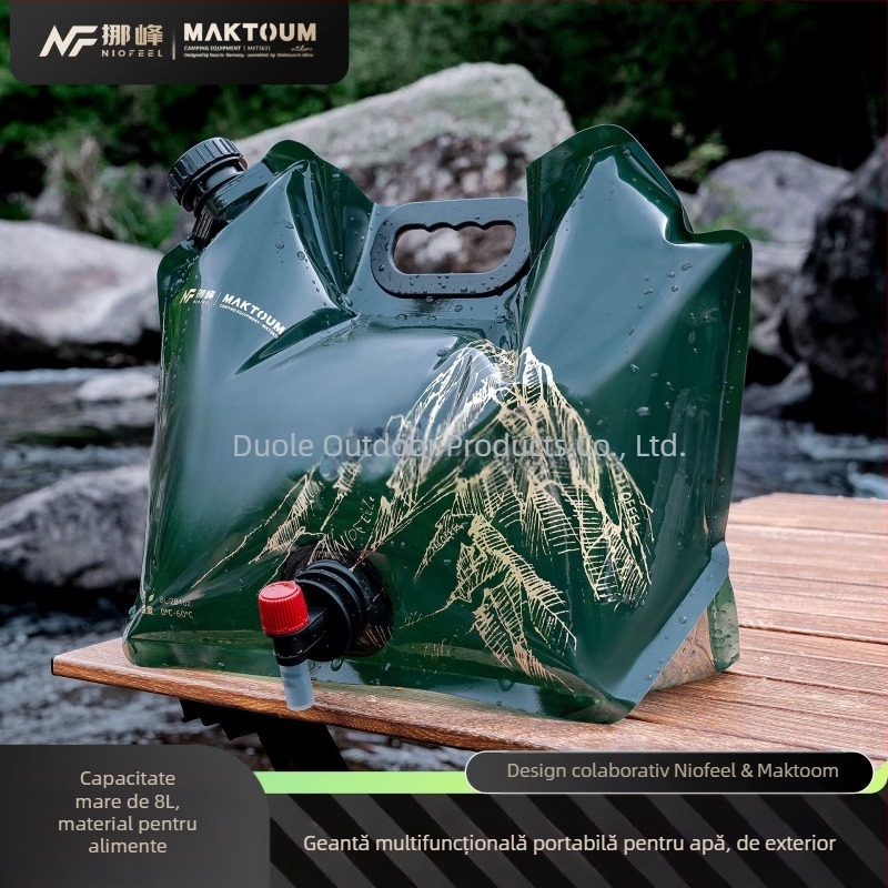 Nuofeng | Makotu Joint Bag de apă 8L pentru camping în aer liber, geantă de depozitare a apei, pliabilă, geantă de camping pentru depozitarea apei