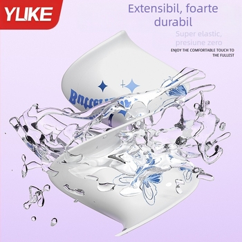 Cască de înot pentru femei, silicon impermeabil, anticlor, păr lung, protecție pentru urechi, mărime plus, pentru adulți, bărbați, cu imprimeu față-verso, cască de înot