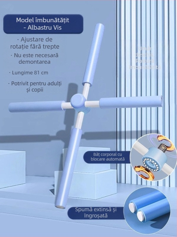 Băț de corp yoga, umăr deschis, spate deschis, artefact, forma corpului, postura cocoșată în picioare, corecția coloanei vertebrale, cruce, frumusețe, spate, băț de antrenament