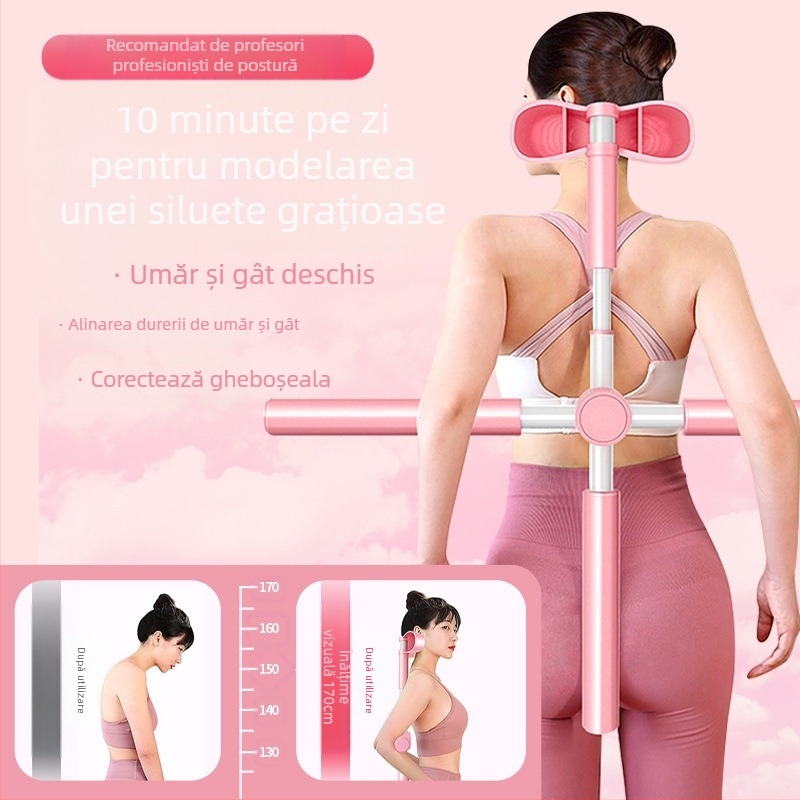 Băț de corp yoga, umăr deschis, spate deschis, artefact, forma corpului, postura cocoșată în picioare, corecția coloanei vertebrale, cruce, frumusețe, spate, băț de antrenament