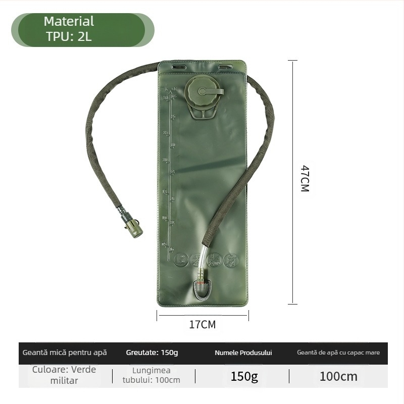 Geantă de apă potabilă pliabilă portabilă în aer liber transfrontalieră, ciclism, camping, alpinism, alergare, capacitate mare, sport, geantă de depozitare a apei