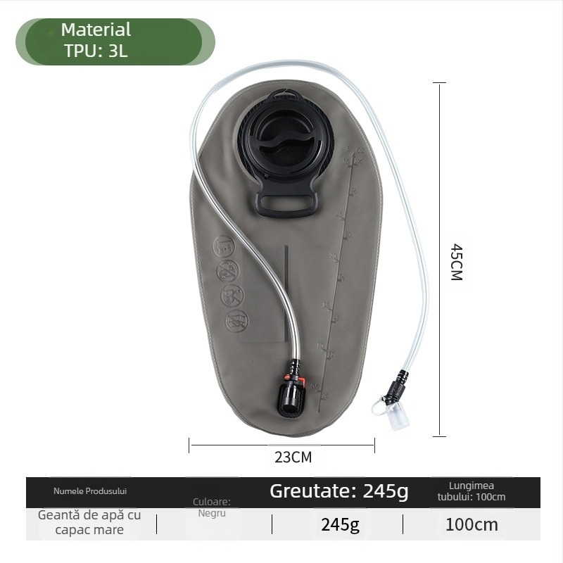 Geantă de apă potabilă pliabilă portabilă în aer liber transfrontalieră, ciclism, camping, alpinism, alergare, capacitate mare, sport, geantă de depozitare a apei