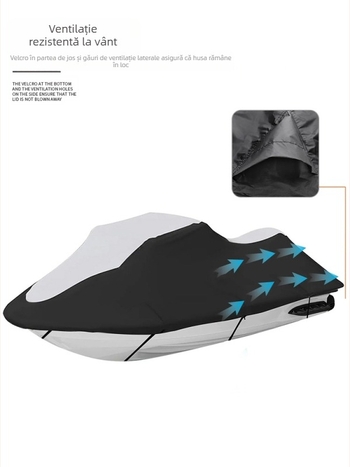 600D Oxford Cloth Water Motor Boat Cover, husă pentru bărci cu motor, husă pentru bărci, toate anotimpurile, universală, îngroșată, impermeabilă și rezistentă la praf, husă de protecție