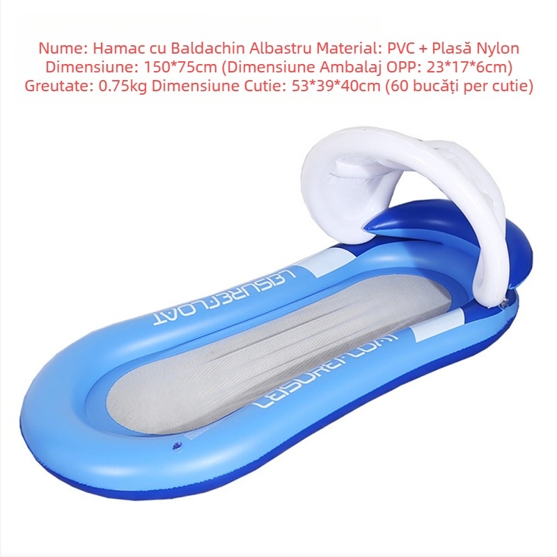 Hamac gonflabil plutitor și drenant pentru adulți, pat plutitor cu desene animate, animal plutitor, montare pe unicorn, inel de înot pentru adulți