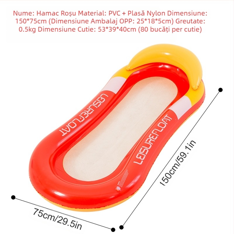 Hamac gonflabil plutitor și drenant pentru adulți, pat plutitor cu desene animate, animal plutitor, montare pe unicorn, inel de înot pentru adulți