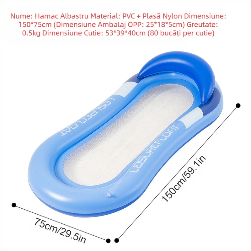 Hamac gonflabil plutitor și drenant pentru adulți, pat plutitor cu desene animate, animal plutitor, montare pe unicorn, inel de înot pentru adulți