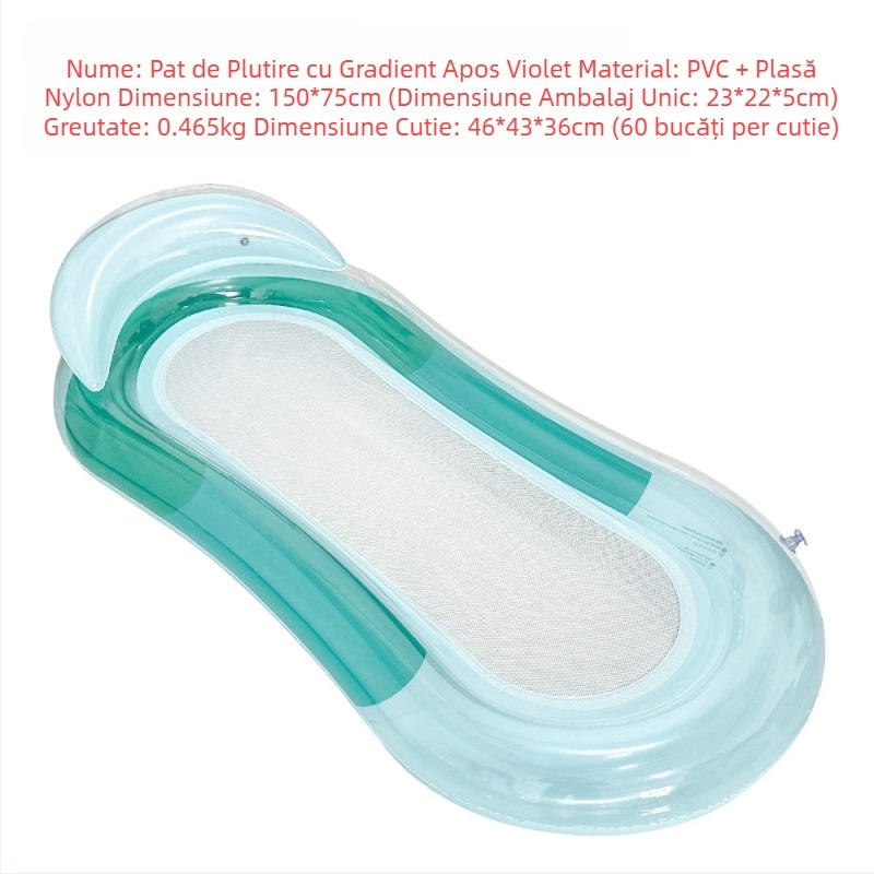 Hamac gonflabil plutitor și drenant pentru adulți, pat plutitor cu desene animate, animal plutitor, montare pe unicorn, inel de înot pentru adulți