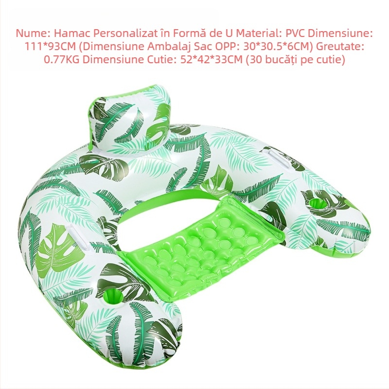 Hamac gonflabil plutitor și drenant pentru adulți, pat plutitor cu desene animate, animal plutitor, montare pe unicorn, inel de înot pentru adulți