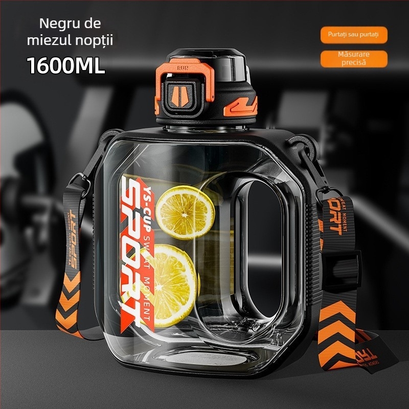 Sticlă de apă de mare capacitate, ulcior de apă pentru sporturi în aer liber, sticlă de apă portabilă din plastic de mare capacitate pentru bărbați și femei, studenți