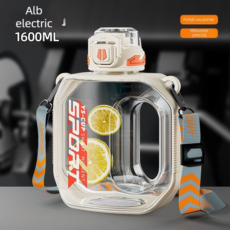 Sticlă de apă de mare capacitate, ulcior de apă pentru sporturi în aer liber, sticlă de apă portabilă din plastic de mare capacitate pentru bărbați și femei, studenți