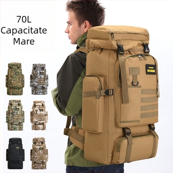 70L, capacitate mare, externalizare pentru lucrători, geantă de drumeții, rucsac de călătorie, camuflaj, camping, bărbați și femei, rucsac sport, geantă de călătorie pentru bagaje