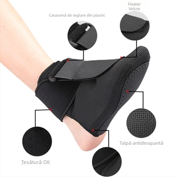 Orteză pentru căderea piciorului, reglabilă în interior și în exterior, protecție antiderapantă, suport pentru picior, fascie, suport elastic continuu, en-gros din fabrică