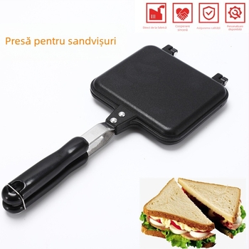 tavă de copt sandvișuri tigaie cu două fețe tigaie pâine prăjită tavă de copt pâine prăjită tigaie antiaderentă cu două fețe aparat de sandvișuri