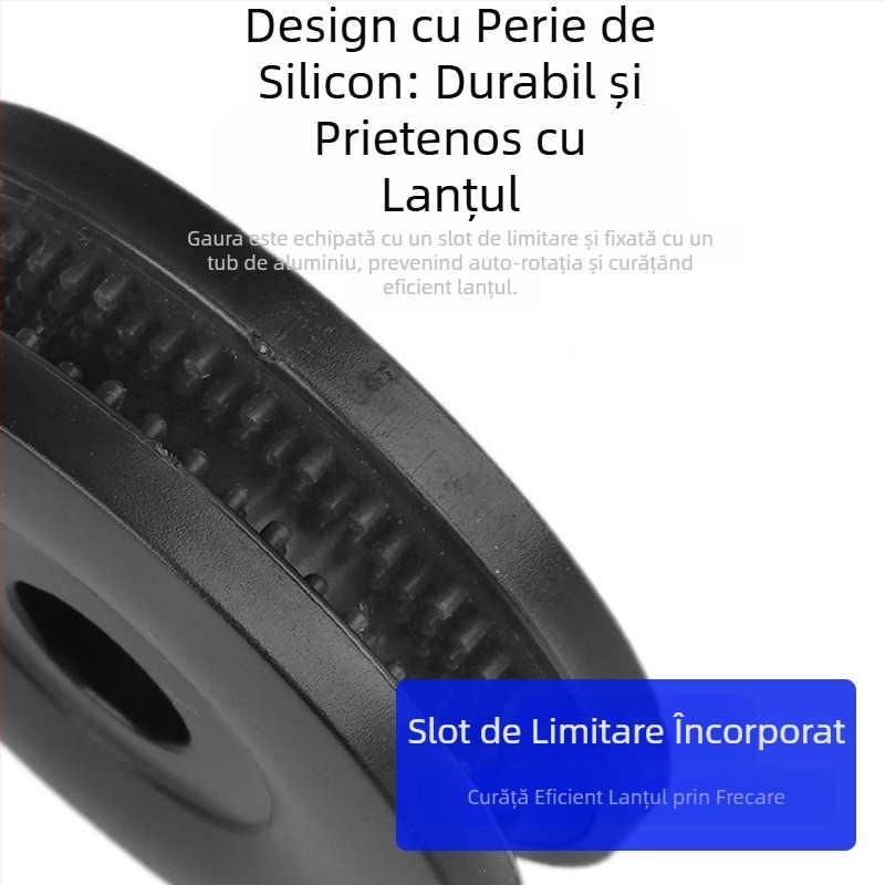 Suport lanț volantă virtuală pentru bicicletă, spălare lanț bicicletă șosea de munte și alimentare cu ulei, dispozitiv integrat de fixare a lanțului cu disc dublu