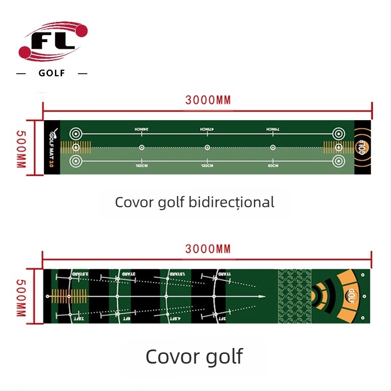 Vânzări directe din fabrică, dispozitiv de antrenament pentru punerea în practică a golfului în interior, saltea de antrenament, set de saltele de lovire, pătură de golf