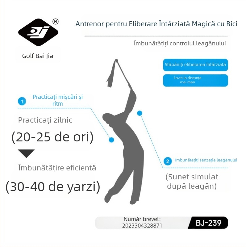 Parkson Golf Swing Trainer Swing Secret Magic Whip Brevet nr. 2023304328871 Design brevet