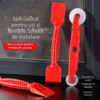 Bandă de cauciuc, banda de piele artificială, lopată, roată de presiune, rolă, bandă de cauciuc, sistem de lopată, reglare a golurilor pentru uși și ferestre, instrument auxiliar de instalare