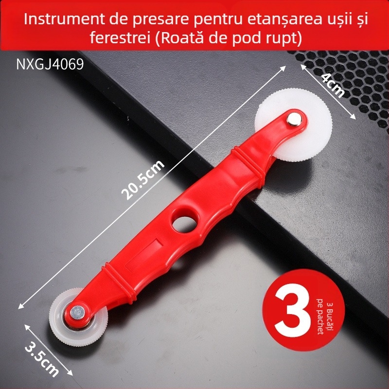 Bandă de cauciuc, banda de piele artificială, lopată, roată de presiune, rolă, bandă de cauciuc, sistem de lopată, reglare a golurilor pentru uși și ferestre, instrument auxiliar de instalare