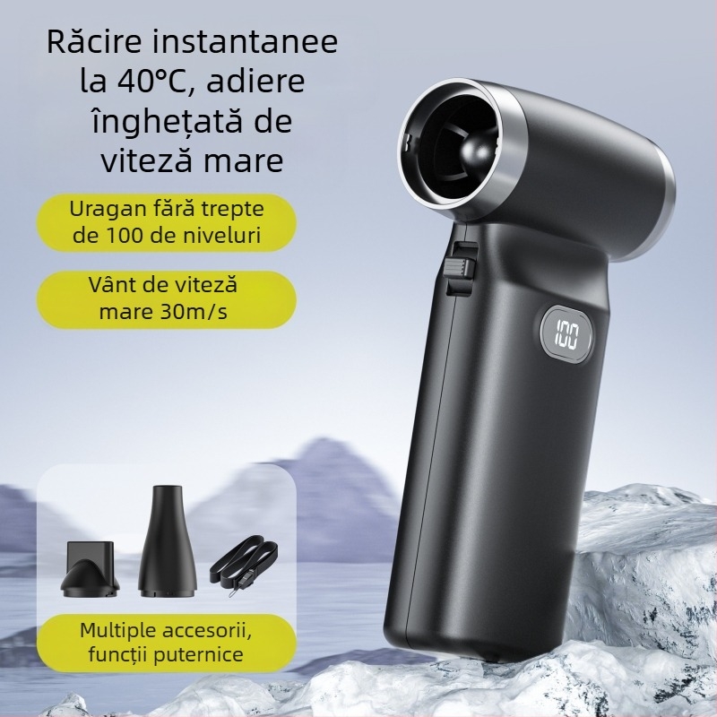 Ventilator cu conducte de mare viteză, 110.000 rpm, motor turbo violent transfrontalier, uscător de păr violent cu 100 de viteze infinite