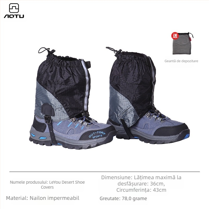 Huse de drumeție pentru picioare, plajă Dunhuang, echipament de cross-country pentru copii, în aer liber, pentru bărbați și femei, huse de zăpadă respirabile și rezistente la uzură