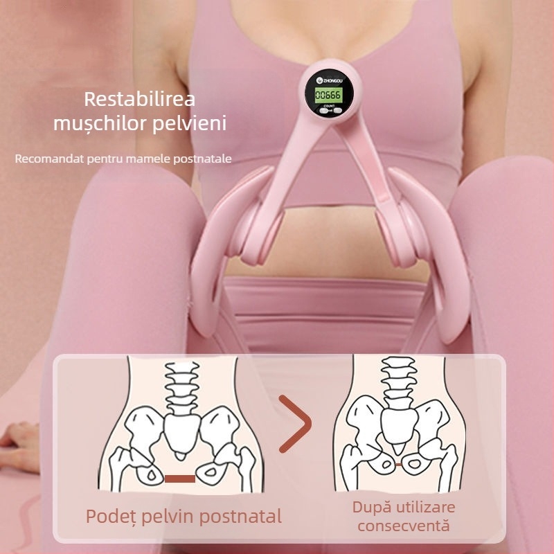 Antrenor muscular pentru podea pelviană, clemă pentru picioare, postpartum, exerciții Kegel pelvine, fitness, interior coapsă, picioare frumoase