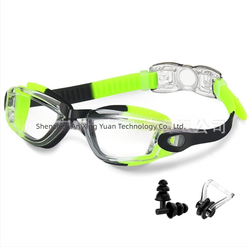 Ochelari de înot pentru adulți, cu explozii transfrontaliere, ochelari de înot anti-aburire, lentile galvanizate HD pentru bărbați și femei, cu dopuri de urechi, clemă nazală, furnizare directă din fabrică
