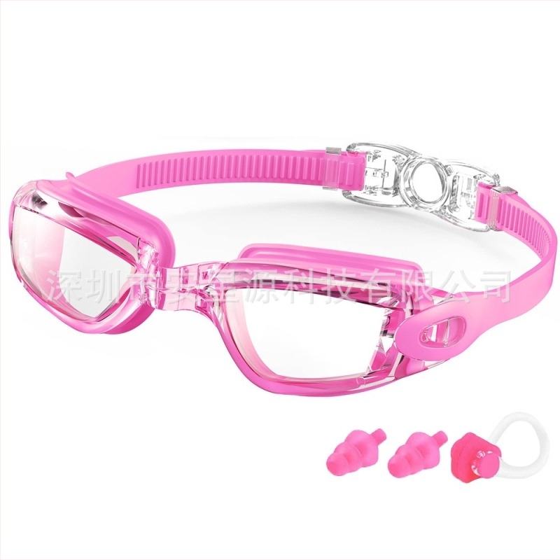 Ochelari de înot pentru adulți, cu explozii transfrontaliere, ochelari de înot anti-aburire, lentile galvanizate HD pentru bărbați și femei, cu dopuri de urechi, clemă nazală, furnizare directă din fabrică