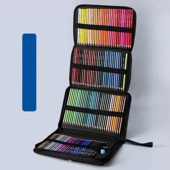 Penar din pânză cu perdea și rolă, capacitate mare, pentru studenți, copii, artă, desen, schiță, pictură cu plumb, geantă de papetărie, multicoloră