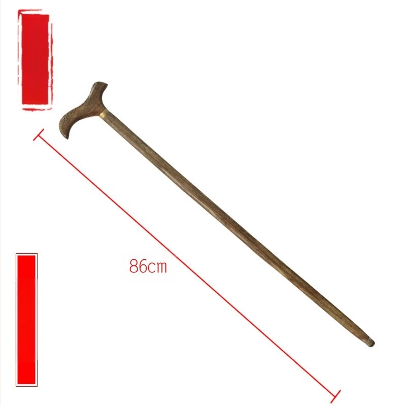 Cârje de alpinism convenabile, asamblate în trei secțiuni, en-gros, cârje din lemn de santal de abanos, cârje din lemn masiv, cârje civilizate, cârje pentru bătrâni