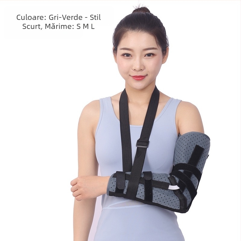 Leyubang Centură de fixare a articulației cotului, membru superior, atelă pentru cot, humerus, fixare braț, gata făcută, perforată, respirabilă, cot