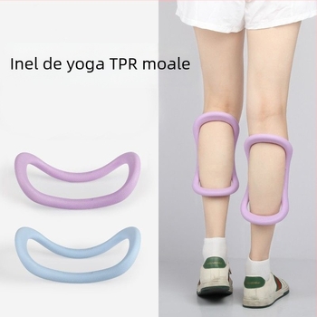 Inel de yoga cu spate deschis pentru umeri, inel de relaxare și stretch, inel Pilates TPR moale pentru fascie, inel de fitness