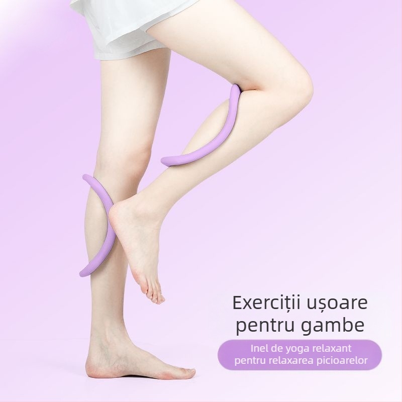 Inel de yoga cu spate deschis pentru umeri, inel de relaxare și stretch, inel Pilates TPR moale pentru fascie, inel de fitness