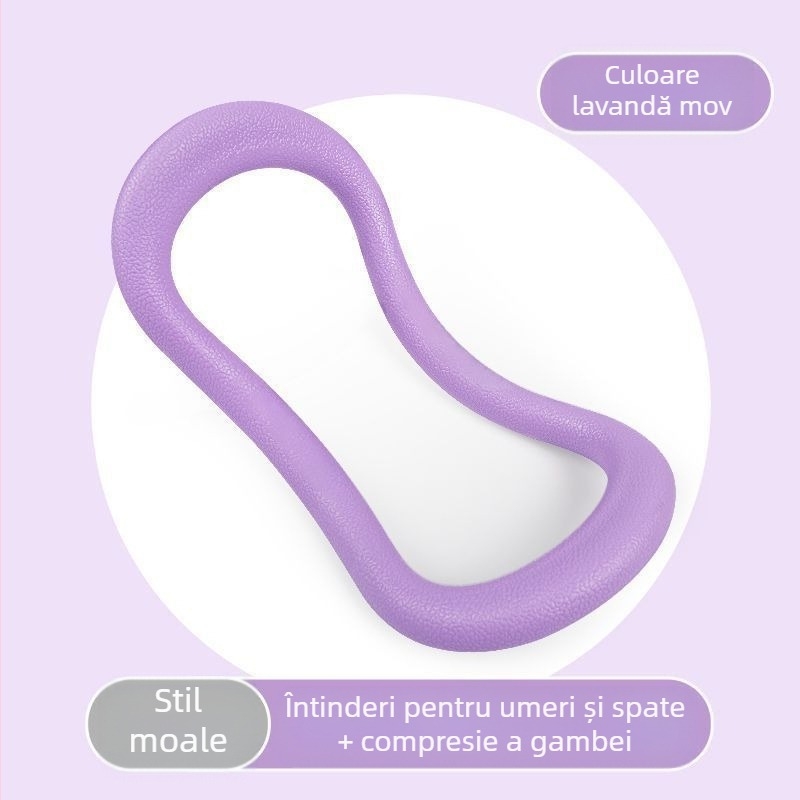 Inel de yoga cu spate deschis pentru umeri, inel de relaxare și stretch, inel Pilates TPR moale pentru fascie, inel de fitness