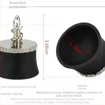 Mini pick-up de mingi de golf cu ventuză cu un singur șurub, cu pick-up de mingi portabil și ușor