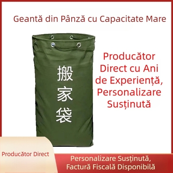 Geantă de pânză îngroșată cu capacitate extra mare, geantă de transfer expres, geantă de transport logistic, geantă de haine, geantă de depozitare pătrată puternică