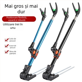Suport pentru undiță de pescuit, inserat colorat, retractabil rotativ, cutie de pescuit, suport pentru undiță de mână, suport pentru baterie din oțel inoxidabil, suport pentru undiță de pescuit