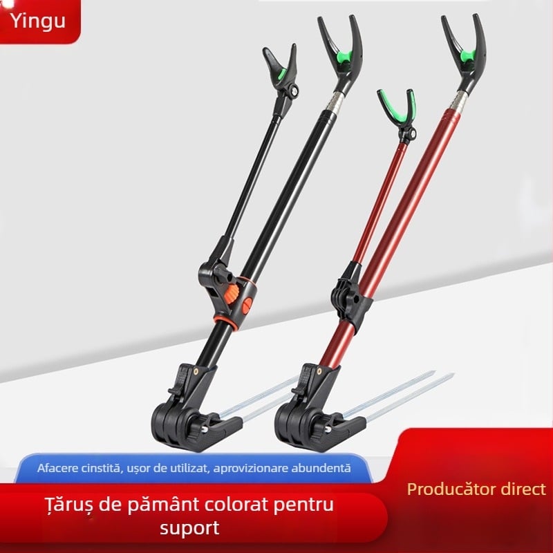Suport pentru undiță de pescuit, inserat colorat, retractabil rotativ, cutie de pescuit, suport pentru undiță de mână, suport pentru baterie din oțel inoxidabil, suport pentru undiță de pescuit