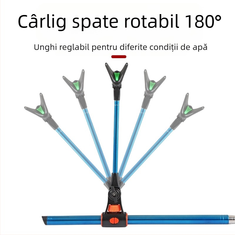 Suport pentru undiță de pescuit, inserat colorat, retractabil rotativ, cutie de pescuit, suport pentru undiță de mână, suport pentru baterie din oțel inoxidabil, suport pentru undiță de pescuit
