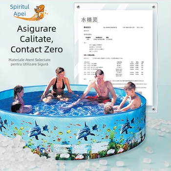 Piscină gonflabilă mare în aer liber, piscină rotundă pentru acasă, piscină pliabilă interioară pentru copii, o generație de păr