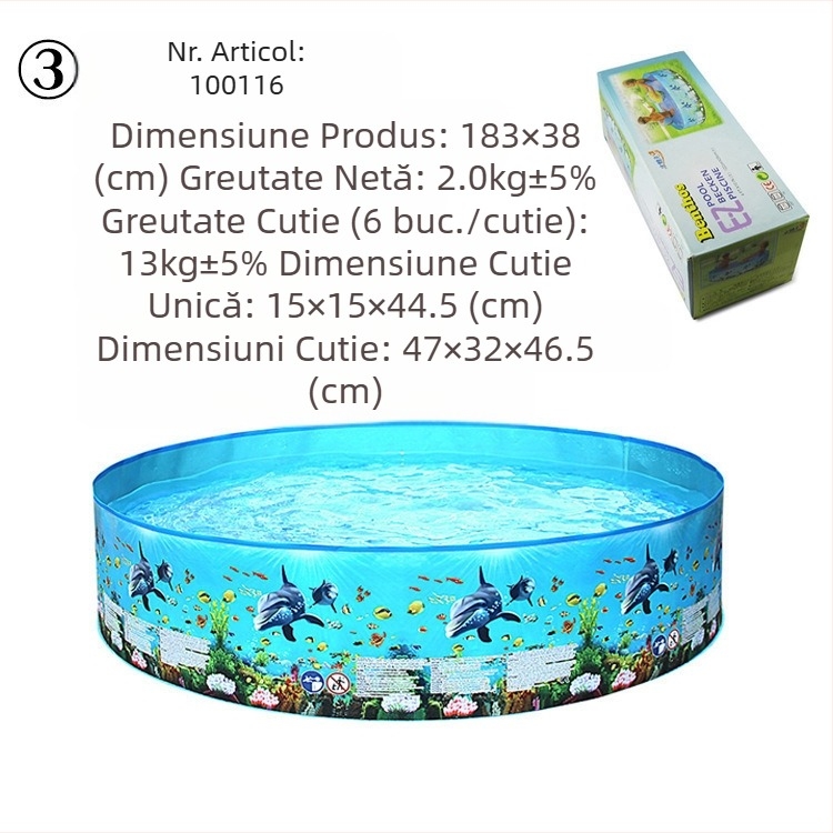 Piscină gonflabilă mare în aer liber, piscină rotundă pentru acasă, piscină pliabilă interioară pentru copii, o generație de păr