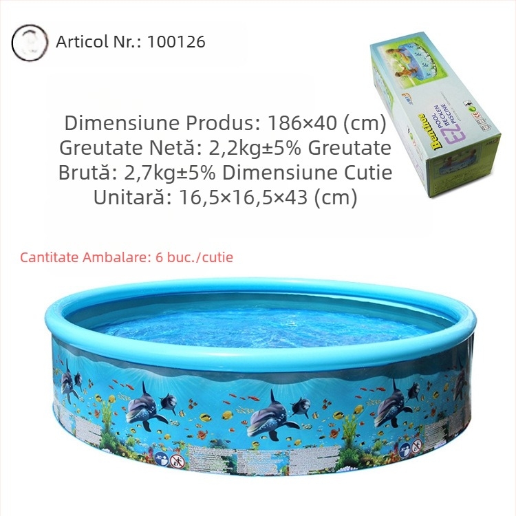 Piscină gonflabilă mare în aer liber, piscină rotundă pentru acasă, piscină pliabilă interioară pentru copii, o generație de păr