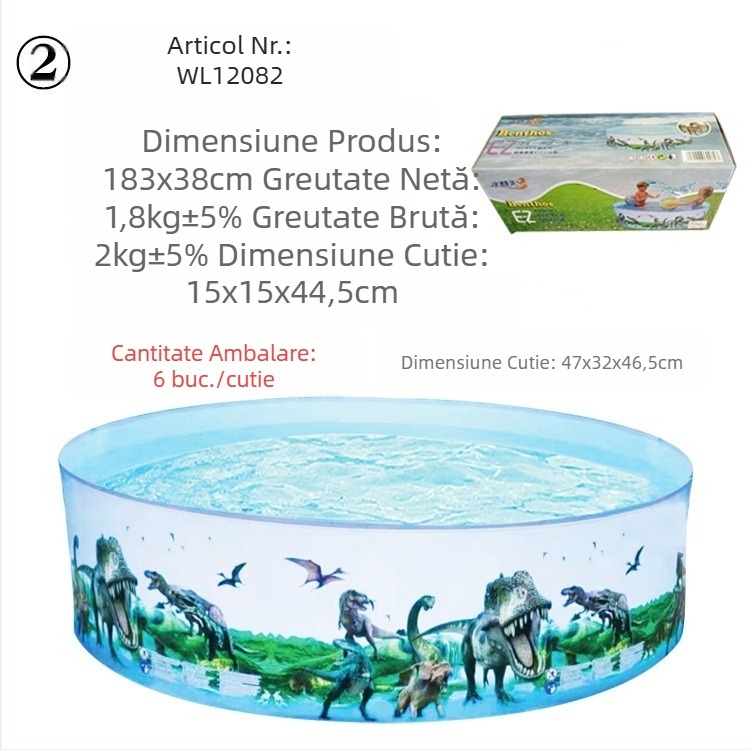 Piscină gonflabilă mare în aer liber, piscină rotundă pentru acasă, piscină pliabilă interioară pentru copii, o generație de păr