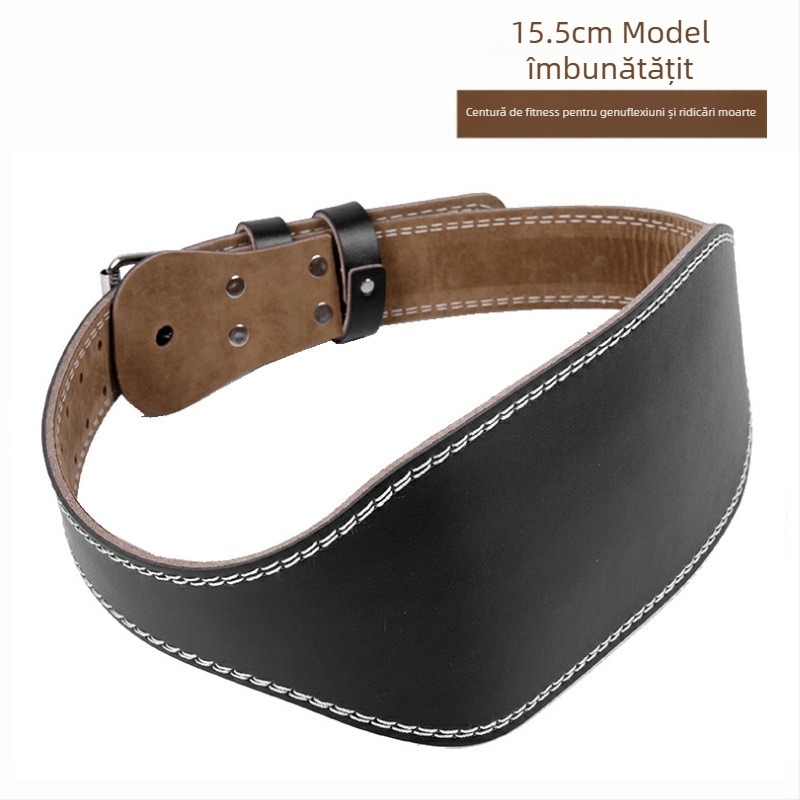 Centură de fitness din piele de vacă pentru ridicarea greutăților, genuflexiuni, sport, talie, suport pentru bărbați și femei, echipament profesional de antrenament, sport, ridicare de greutăți, tragere dură