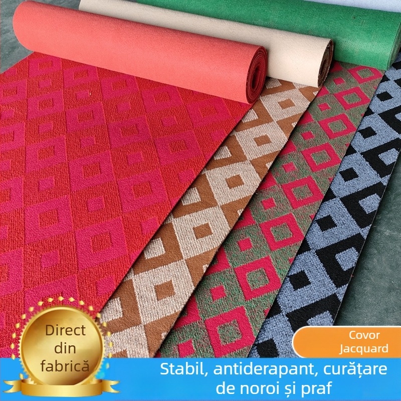 Covorul Jacquard poate fi tăiat, covorul de birou nu este ușor de deformat, treptele hotelului, covorul antiderapant al centrului comercial, îngroșat complet