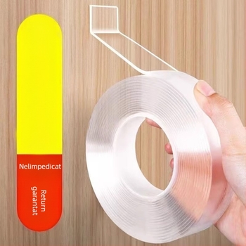 Bandă acrilică transparentă dublu adezivă, fără urme, rezistență la temperaturi ridicate, transparență ridicată, vâscozitate ridicată, impermeabilă puternică, bandă nano fără urme, en-gros
