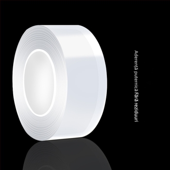 Bandă acrilică transparentă dublu adezivă, fără urme, rezistență la temperaturi ridicate, transparență ridicată, vâscozitate ridicată, impermeabilă puternică, bandă nano fără urme, en-gros