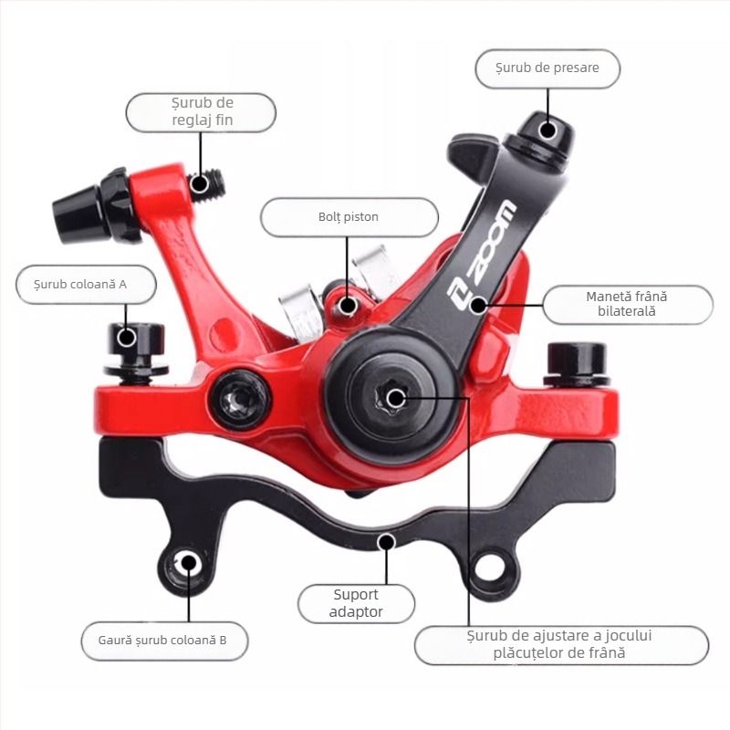 În stoc, frână cu disc pentru bicicletă, frână cu disc din aliaj de aluminiu, ZOOM, frână față Xinlong, frână spate, frână de munte