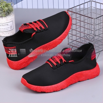 Pantofi sport pentru bărbați cu șireturi noi, la modă, casual, cu talpă moale, confortabili, pantofi pentru studenți, pantofi de alergare ușori dintr-o singură bucată, oferiți prin livrare directă