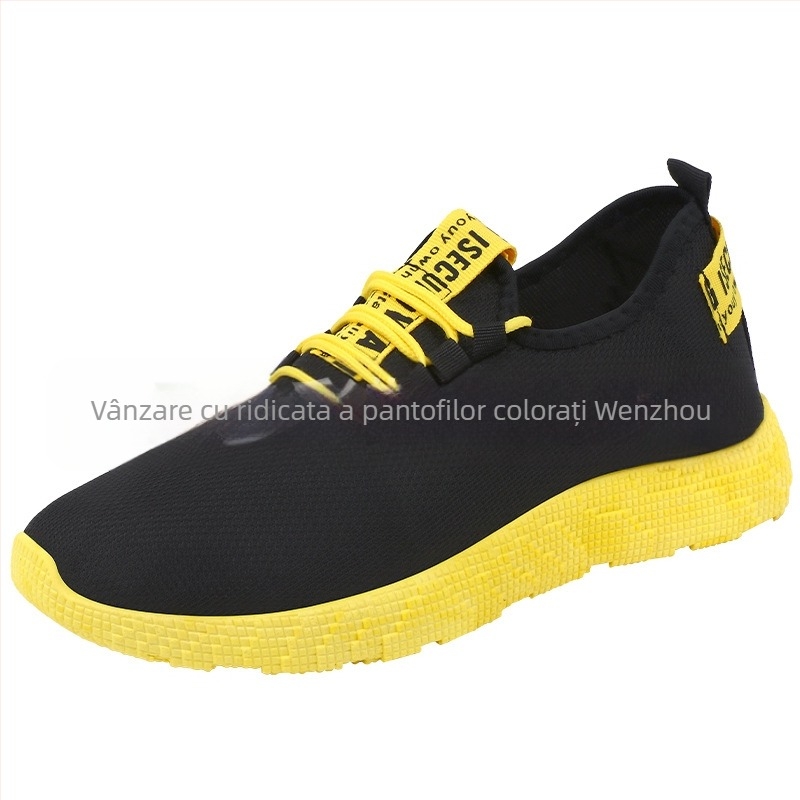 Pantofi sport pentru bărbați cu șireturi noi, la modă, casual, cu talpă moale, confortabili, pantofi pentru studenți, pantofi de alergare ușori dintr-o singură bucată, oferiți prin livrare directă